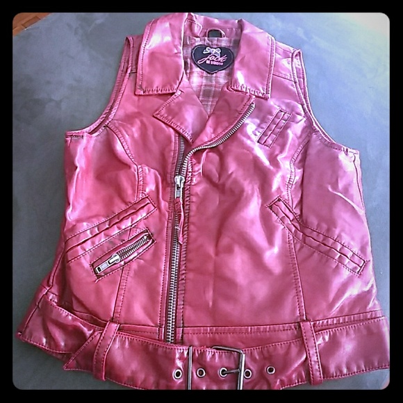 Red pleather vest - Picture 1 of 3